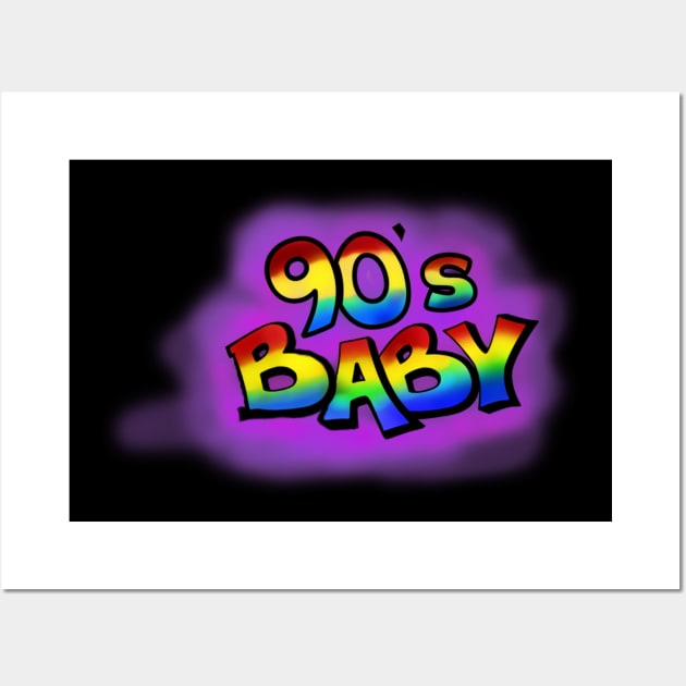 90 s baby Wall Art by GreyMoonStudio